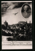 AK Nürnberg, Zur Erinnerung An Die Deutschen Fliegertage Nürnberg-Fürth 1924, Kronprinz Rupprecht  - Autres & Non Classés