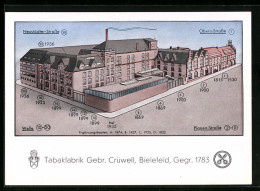 AK Bielefeld, Tabakfabrik Der Gebr. Crüwell  - Bielefeld