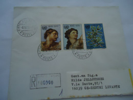 VATICAN  REGISTERED  COVER  1970  PAINTING  ANNIVERSARIES UNION NATIONS - Sonstige & Ohne Zuordnung