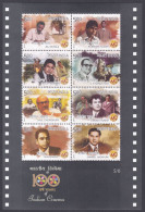 Inde India 2013 MNH MS Indian Cinema, Bollywood, Actor, Director, Film, Filmmaker, Actress, Movies, Miniature Sheet - Neufs