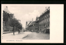 AK Augsburg, Obstmarkt, Strassenpartie  - Augsburg