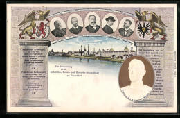 AK Düsseldorf, Industrie-, Kunst- Und Gewerbe-Ausstellung 1902, Ausstellungsgelände Vom Rhein Aus, Wappen  - Ausstellungen