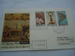 VATICAN    COVER FDC  1968  POPES   CAPITALIS MAP - Sonstige & Ohne Zuordnung