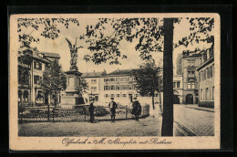 AK Offenbach A. M., Alicenplatz Mit Rathaus  - Offenbach