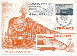 Carte Affr 1,10 Wagon De Rethondes - Obl Point Philatélie NICE - 4/4/1987 - Treinen