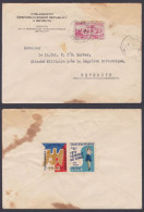 Lebanon 1948 Used Cover Czechoslovakia Embassy To British Legation, Damascus, Syria, Prague Fete Festival Labels - Líbano