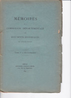 MEMOIRES COMM. DEPART. MONUMENTS HISTORIQUES PAS-DE-CALAIS - TOME 1 - 3ème Livraison - 1893 #3 - Picardie - Nord-Pas-de-Calais