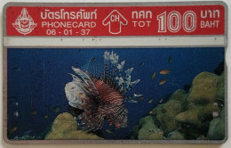 Thailand 100 Baht Landis And Gyr - Sea Fish 1/4 - Tailandia