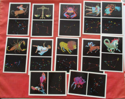 Lot Of 12 Cards.  Zodiac Signs   Constellation.   Ref 6439 - Astronomía