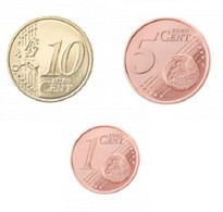 (!) 2022 Estonia , Estland  Set Of 3 Coins: 1 Cent , 5 Cents And 10 Cents 2022 UNCIRCULATED  - UNC - Estonia