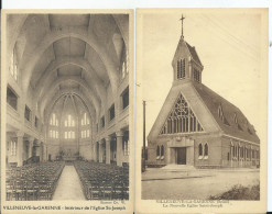 VILLENEUVE LA GARENNE - La Nouvelle église - Lot De 2 C.P.A. - Villeneuve La Garenne