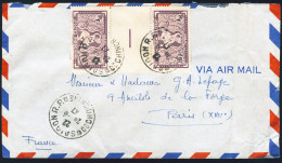 INDOCHINE - 1947 LSC Avion De " SAIGON R.P. X COCHINCHINE X" à Paris, France - Storia Postale