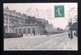 Cp, 75, Paris, Passy, Gare De L'avenue Du Bois De Boulogne Et Le Boulevard Lannes, Voyagée, Ed. ND Phot. - Autres Monuments, édifices