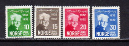 NORWAY - 1932 Bjornson Set Hinged Mounted Mint - Nuovi