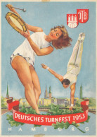 1953: Deutsches Turnfest- Ansichtskarte - Hamburg  - Briefe U. Dokumente