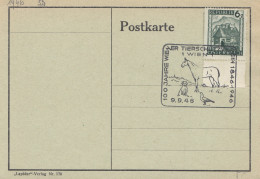 Österreich 1946: 100 Jahre Tierschutz -Pferd, Hund, Vogel - Brieven En Documenten