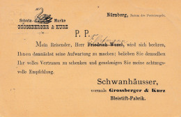 P17, Ganzsache Bayern Von Nürnberg - Schutz-Schwan-Marke Schanhäuser-Bleistifte - Postal  Stationery