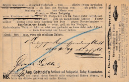 1891: Kaiserslautern Ganzsache: Angebot Fluss Und Seefische - Postal  Stationery