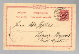 Postkarte Tanger 1900 Nach Leipzig - Morocco (offices)