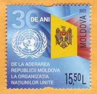 2022  Moldova Moldavie   "30 Years Of Moldova In The UN" 1v Mint - UNO