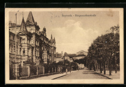 AK Bayreuth, Partie In Der Bürgereutherstrasse Mit Blick Auf Das Theater  - Théâtre