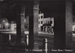 CARTOLINA  CAMPAGNOLA REGGIO EMILIA EMILIA ROMAGNA PIAZZA ROMA NOTTURNO VIAGGIATA 1957   Y9 - Reggio Nell'Emilia