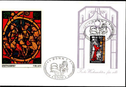 RFA Bloc Obl Yv:14 Mi:15 Frohe Weihnachten Für Alle (TB Cachet à Date) Fdc Bonn 10-11-87 - 1959-1980