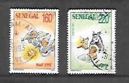 TIMBRE OBLITERE DU SENEGAL  DE  1991 N° MICHEL 1168/69 - Senegal (1960-...)