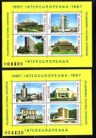 RUMÄNIEN BLOCK 231-232 POSTFRISCH(MINT) INTEREUROPA 1987 BAUWERKE HOTELS, RATHAUS... - Idee Europee