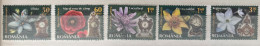 ROMANIA 2013 Flora – Flowers & Clocks 5 Postally Used Stamps MICHEL # 6672,6674,6675,6715,6719 - Used Stamps
