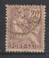 ORT-SAID - 1902-20 - N°YT. 27 - Type Mouchon 20c Brun-lilas - Oblitéré / Used - Gebruikt