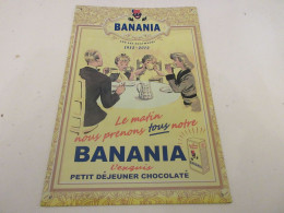 PLAQUE PUBLICITAIRE EMAILLEE BANANIA 100 ANS GOURMANDS 1912-2012 Taille 30x20cm - Emailschilder (ab 1960)