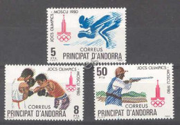 Andorra - 1980, JJ OO Moscu E=135-37 S=121-23 (**) - Ungebraucht