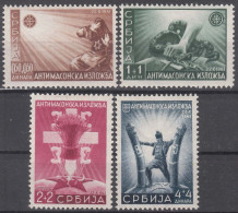 Germany Occupation Of Serbia - Serbien 1942 Anti Masonic Stamps Set Mi#58-61 Mint Never Hinged - Occupation 1938-45