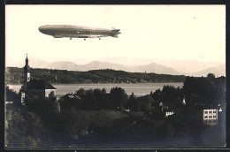 Foto-AK Starnberg, Zeppelin Fliegt über Den Starnberger See  - Zeppeline