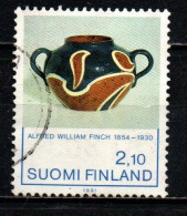 FINLANDIA - 1991 - OMAGGIO A ALFRED WILLIAM FINCH ARTISTA BELGA - VASO DI CERAMICA - USATO - Used Stamps
