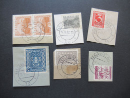 Österreich 1922 / 1932 Thematik Regierung 6x Briefstück Mit Stempel Parlament Wien 1 - Usados