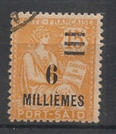 PORT-SAID - 1924-25 - N°YT. 73 - Type 6m Sur 15c Orange - Oblitéré / Used - Gebruikt