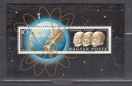 Hungary 1962 - Space Flights By Gagarin, Titov And John Glenn, Mi-Nr. Bl. 33, MNH** - Nuovi