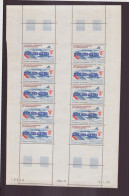 NOUVELLE CALEDONIE FEUILLE N° 181 * PLIURE TACHE DE ROUILLE ADHERENCE - Unused Stamps