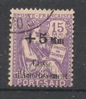 PORT-SAID - 1929-30 - N°YT. 89 - Type Mouchon +5m Sur 15m Violet - Oblitéré / Used - Oblitérés