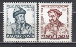 Hungary 1962 - Gutenberg, Miklos Kis Miztotfalusi, Mi-nr.1839/40, MNH** - Nuovi