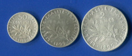 1899  3  Pieces  Arg - 2 Francs