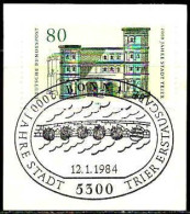 RFA Poste Obl Yv:1029 Mi:1197 Trier Porta Nigra Fdc Sur Fragment (TB Cachet à Date) - 1981-1990