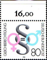RFA Poste N** Yv:1064 Mi:1230 Gleichberechtigung (Bord De Feuille) - Unused Stamps