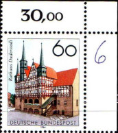RFA Poste N** Yv:1055 Mi:1222 Rathaus Duderstadt (Coin De Feuille) - Unused Stamps