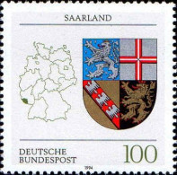 RFA Poste N** Yv:1544 Mi:1712 Saarland Armoiries - Unused Stamps