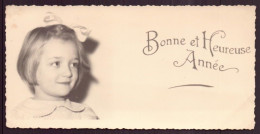 Carte-photo " Portrait D'une Fillette " Bonne Et Heureuse Année - Fotografie