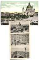 Leporello-AK Berlin, Schlossbrücke Mit Dom, Brandenburger Tor, Friedrichstrasse, Börse  - Brandenburger Tor