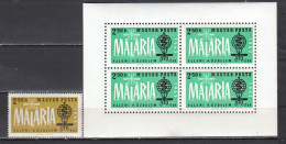 Hungary 1962 - Fight Against Malaria, Mi-Nr. 1842+Bl. 35, MNH** - Nuovi